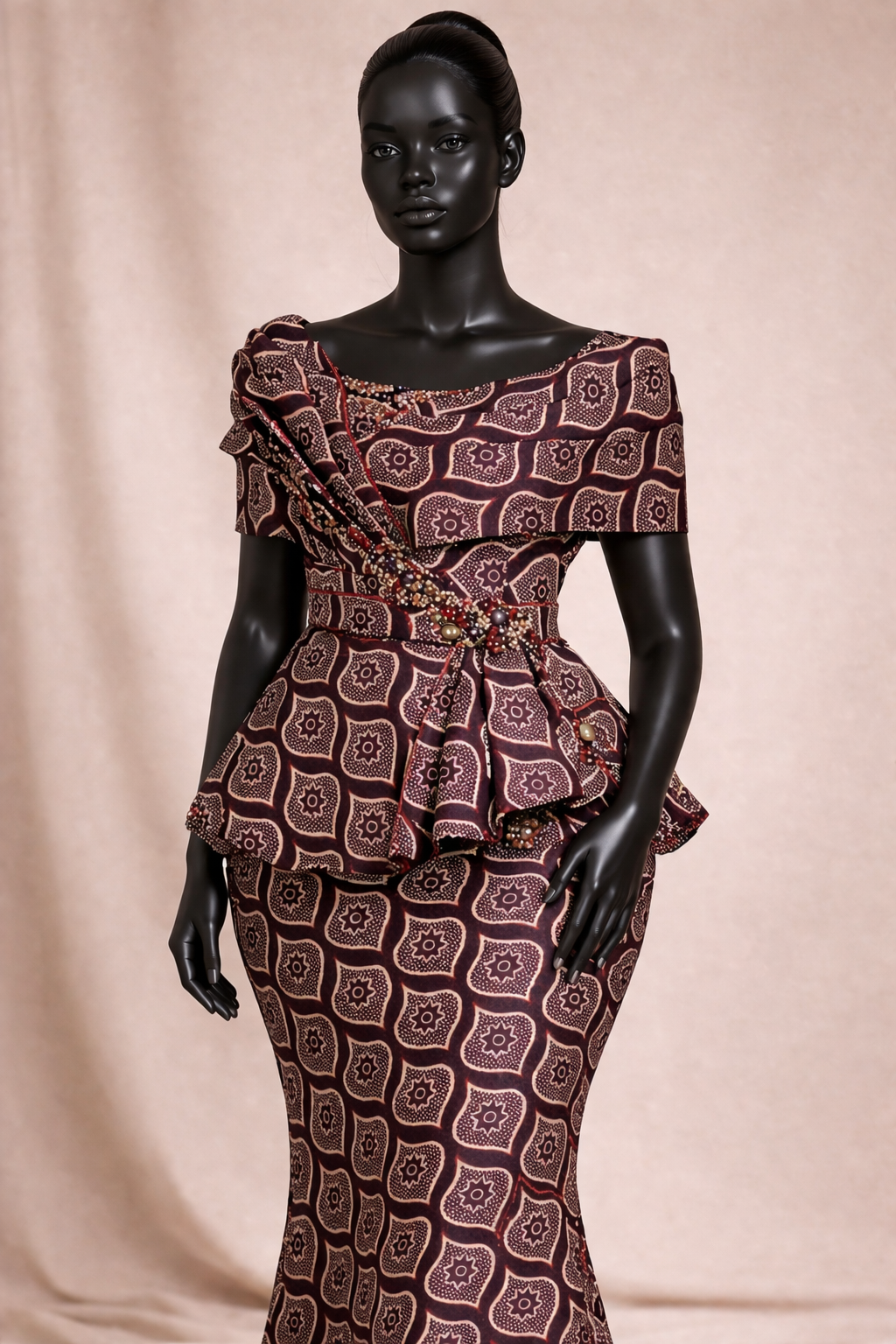 Vestido Afro Elegance Peplum – Ateliê Paradoxo