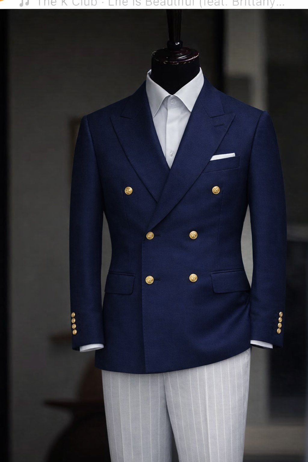 Blazer masculino azul elegante – conjunto social moderno