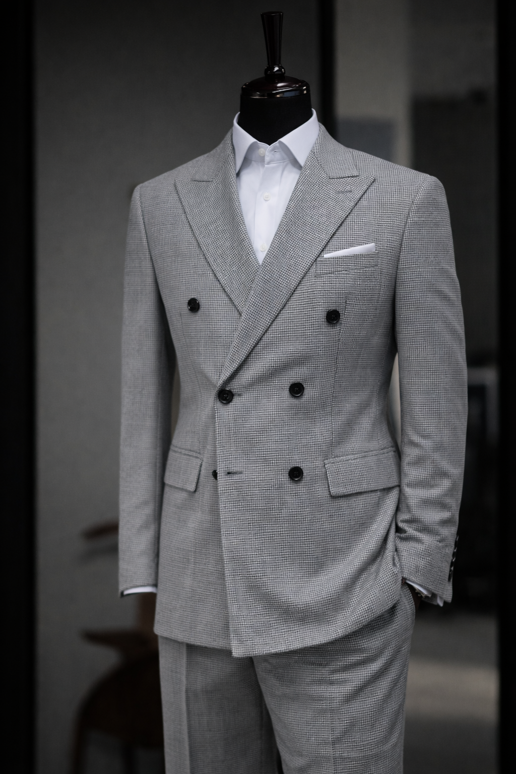 Fato masculino cinza elegante – moderno slim fit
