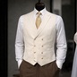 Colete masculino elegante bege – conjunto social luxo