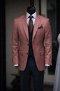 Fato Masculino Premium Salmão com Colete – Estilo Moderno Elegante