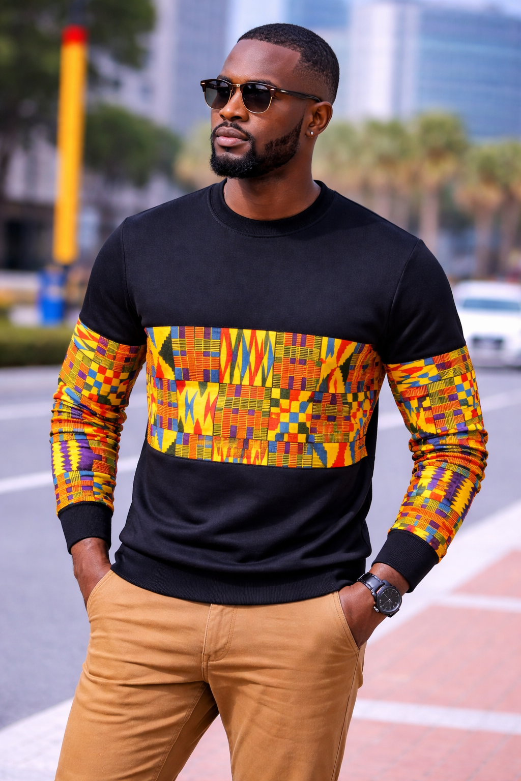 Sweatshirt African Heritage Kente – Ateliê Paradoxo