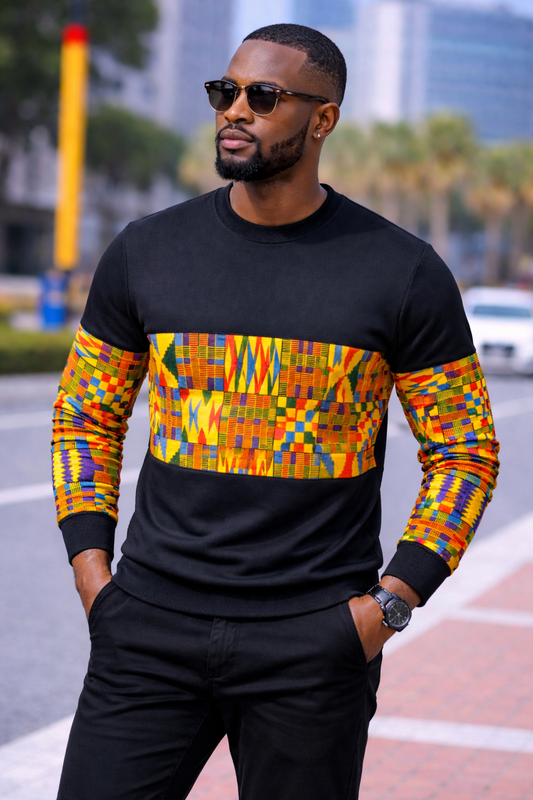 Sweatshirt African Heritage Kente – Ateliê Paradoxo