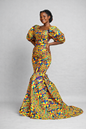 Vestido Kente Mermaid Royal – Ateliê Paradoxo