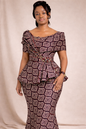 Vestido Afro Elegance Peplum – Ateliê Paradoxo