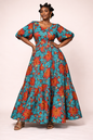 Vestido Floral Ankara Elegance – Ateliê Paradoxo