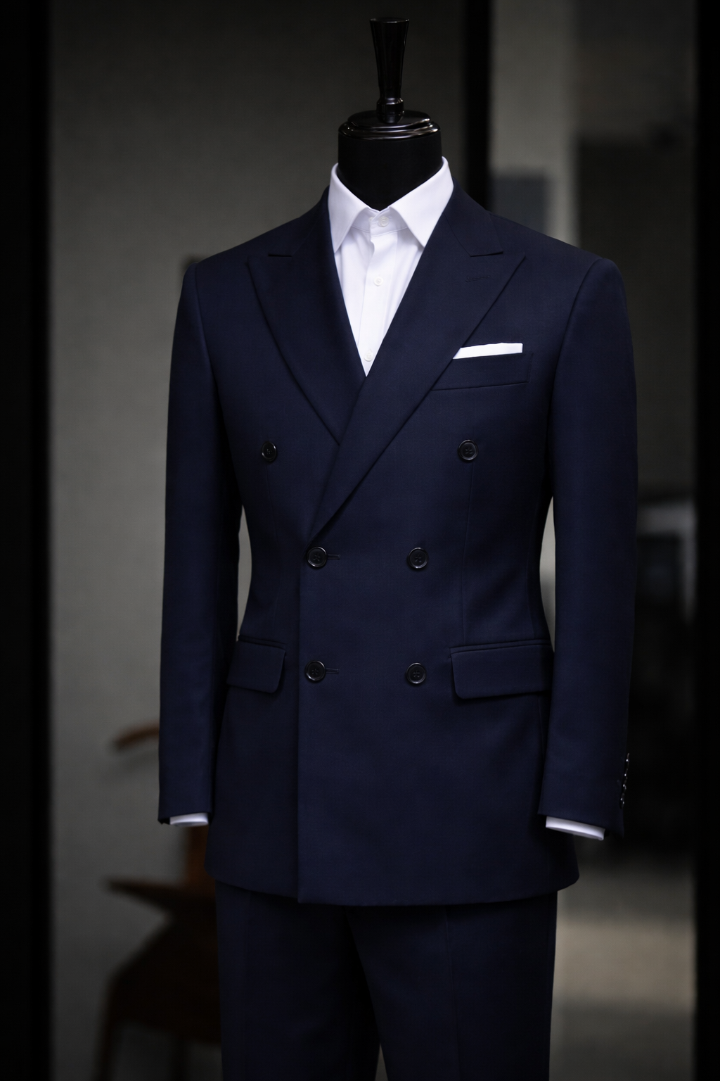 Fato masculino preto clássico elegante – estilo formal