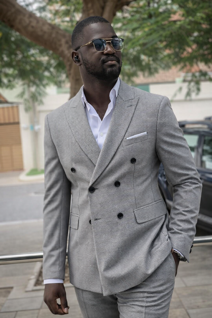 Fato masculino cinza elegante – moderno slim fit
