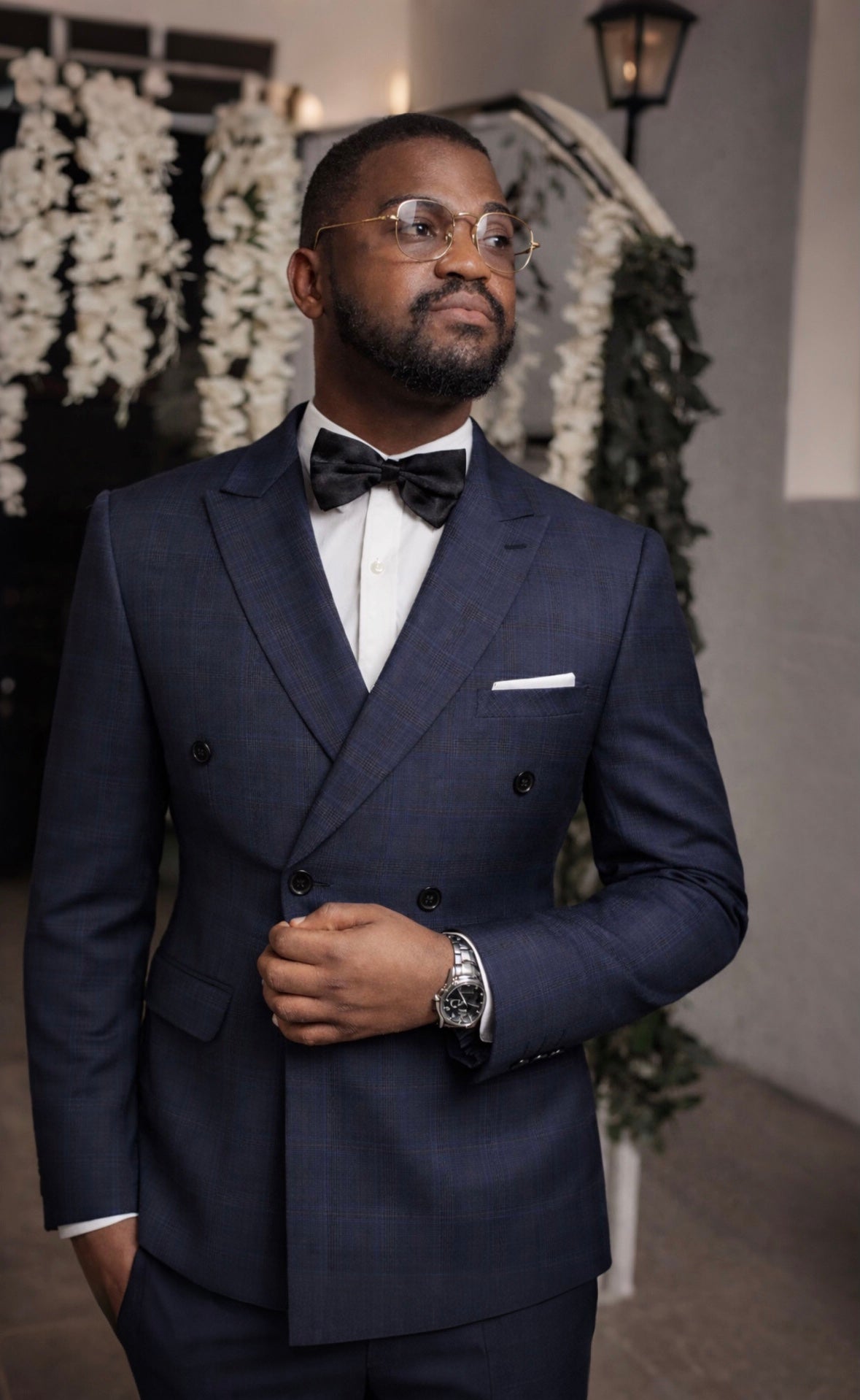 Fato masculino preto elegante luxo – Tuxedo clássico