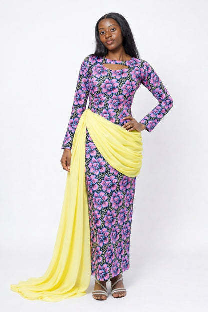 Vestido African Royal Floral – Ateliê Paradoxo
